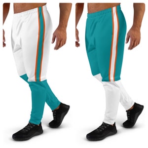 Miami Dolphins Colored Football Men s Joggers Etsy UK