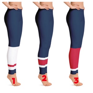 Washington Capitals Colored Hockey Team Leggings