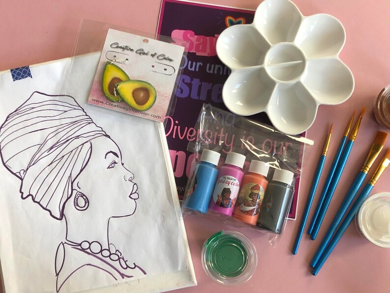 Paint Party Kit Host a DIY paint party at Home Sip & paint Etsy