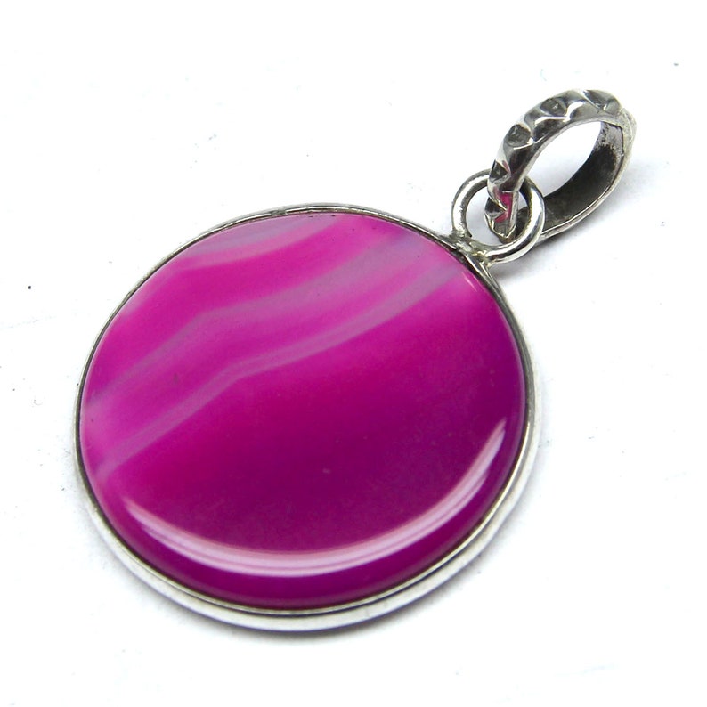 Amazing Pendant, Hand Made Pendant Women Pendant 925 Sterling Silver Women Pendant Beautiful Natural Chalcedony Pink Gemstone Pendant