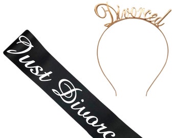 Just Divorced Sash Tiara Party Decorations Single Ready To Mingle