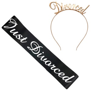 Just Divorced Sash Tiara Party Decorations Single Ready To Mingle