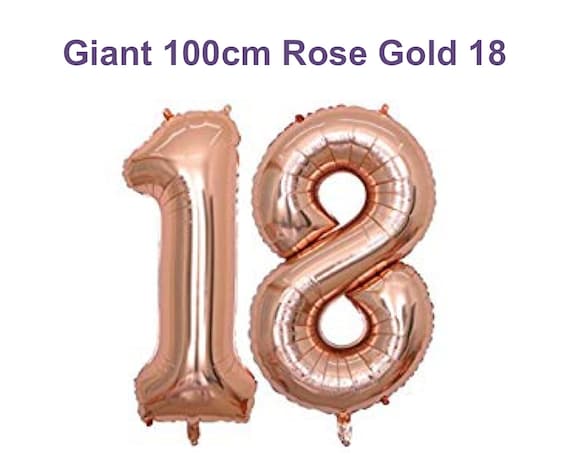 Roségold Folienballons – 40,6 Cm, 2 Stück Inkl. Strohhalm & Band, Kein Helium Nötig