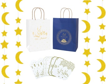 Eid Gift Bags Boxes Tags Labels Stickers Decorations Ramadan Mubarak