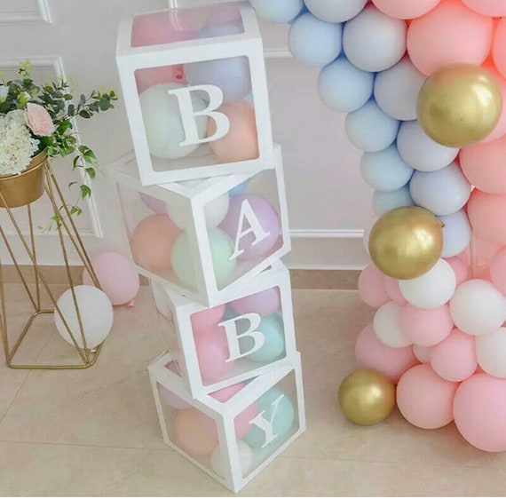 Niño o niña Género Revelar Baby Shower Decoraciones Globos Banner Topper He  She Confeti Fondo Foto accesorios -  España