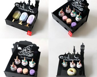Ramadan Kareem Eid Mubarak Dessert Serving Tray Acrylic Ornament Decorations