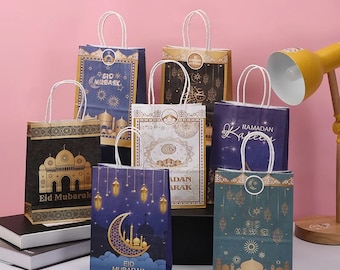 5 Eid Mubarak Favour Box Decoration Ramadan Lolly Gift Boxes Bonbonniere Bags
