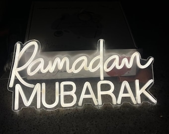 Ramadan Eid LED Signs Lights Decorations Eid Kareem Mubarak Banner Lights Balloons Boxes Projector
