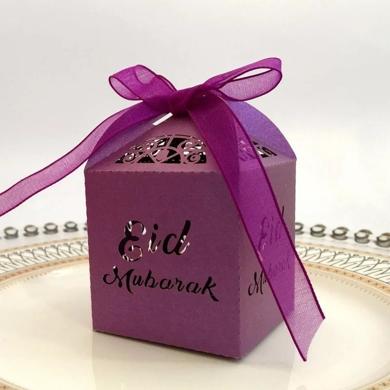 10 Eid Mubarak Favour Box Decoration Ramadan Lolly Gift Boxes Etsy