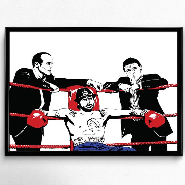 Snatch Art Print - Original Illustration of Brad Pitt, Jason Statham & Stephen Graham // crime film fan // guy ritchie movie // boxing boxer