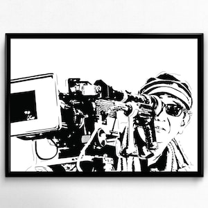 Akira Kurosawa Art Print - Awesome Illustration of the Legendary Janases Director // film fans // japanese artwork // japanophiles gift