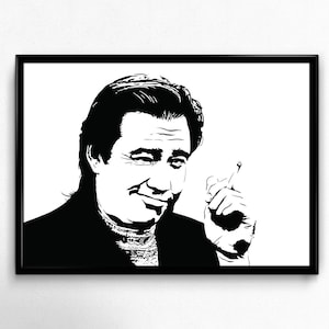 Bill Hicks Art Print - Awesome Illustration of the Notorious Stand Up Comedian // comedy lovers gift  // it's just a ride // dark comedy