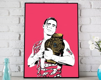 Shawn Michaels Art Print - Awesome Poster of the Heartbreak Kid // gifts for him // wrestling fan gift // Sweet Chin Music // Legendary