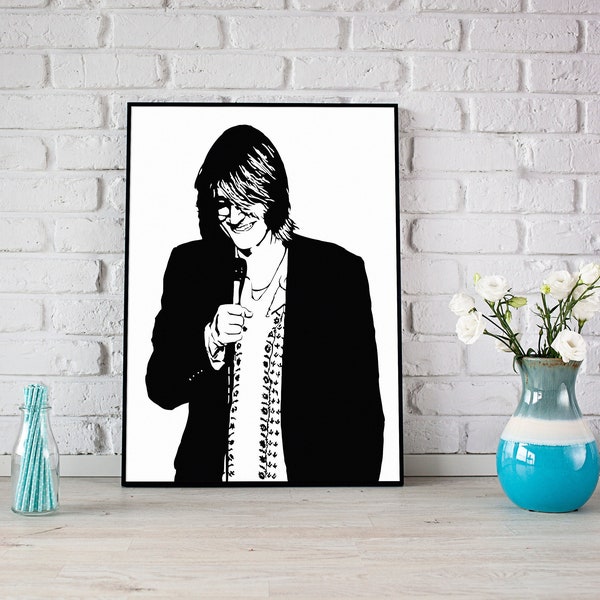 Mitch Hedberg Art Print - Awesome Illustration of the Stand Up Comedian // comedy lovers gift  // surreal artist // mitch all together