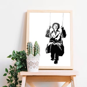 Ikiru Art Print - Lovely Illustration of the Akira Kurosawa Film // film fans // japanese art // classicl movies lover
