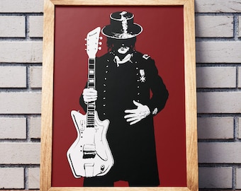 Jack White Art Print - Awesome Illustration of the Guitar God and Songwriter // music fan gift  // alternative rock superstar