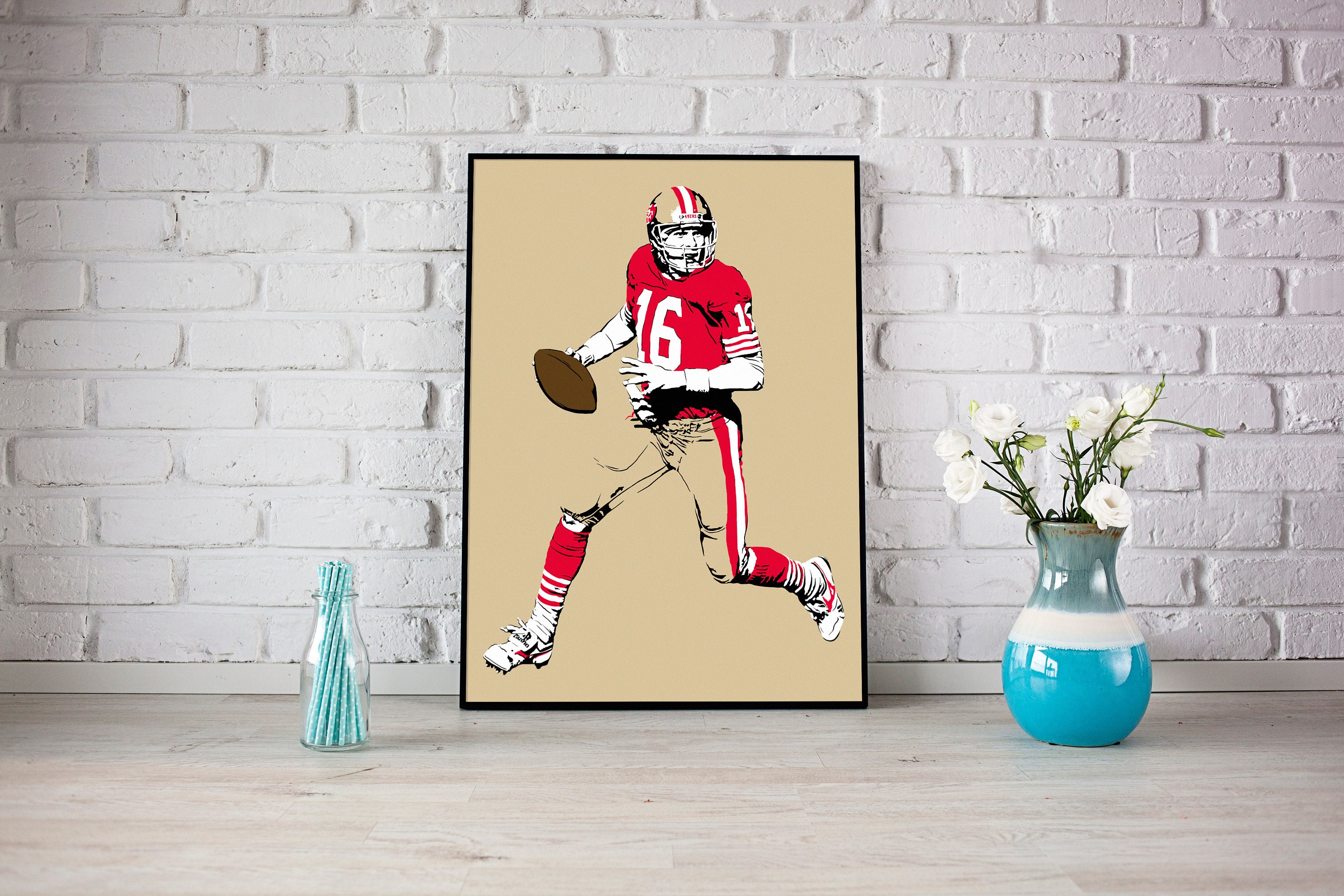 Joe Montana Art Print Impresionante Ilustración del - Etsy México