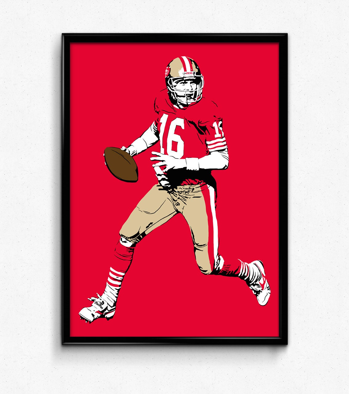 Joe Montana Art Print Impresionante Ilustración del | Etsy