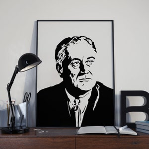 President Franklin Delano Roosevelt Art Print - Original Illustration of FDR // political science // American politics // democrat