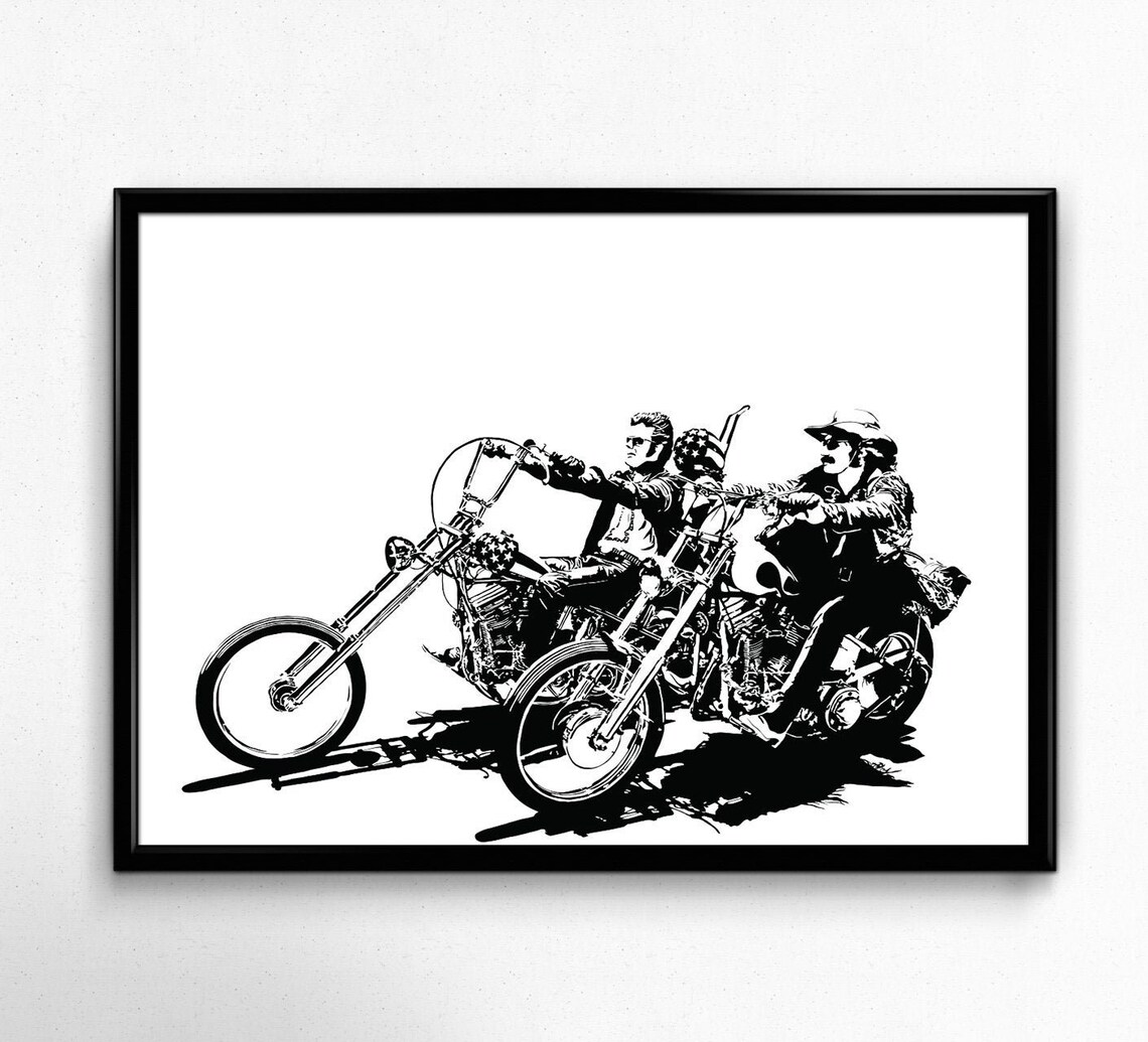 Easy Rider Art Print - Original Illustration of the Pop Culture Classic ...