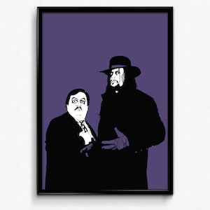 The Undertaker and Paul Bearer - Awesome Art Print of the Legendary Wrestler and Manager // wrestling fan gift // sports hero // spooky