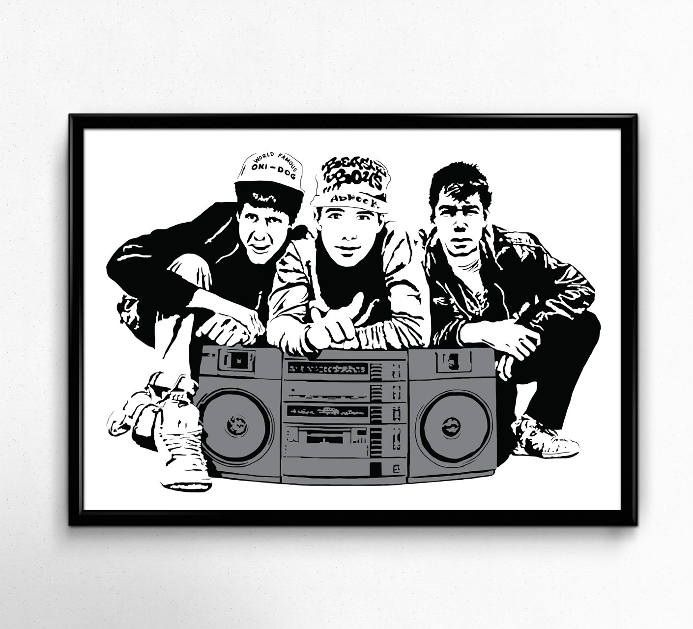 Beastie Boys Art Print - Awesome Illustration of the Beastie Boys Rap Group // rap fan gift  // 80s hip hop music // gifts for him