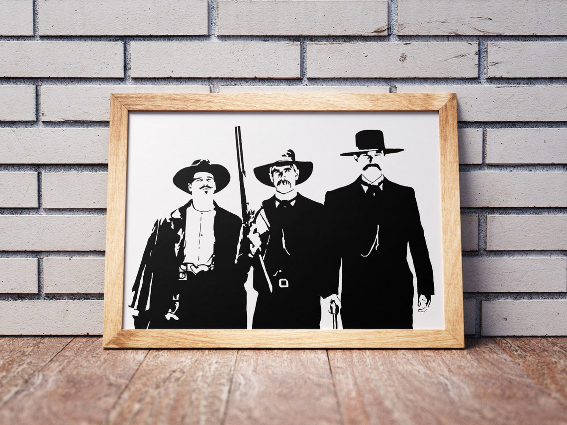 Tombstone Art Print Illustration of Classic Western Film - Etsy