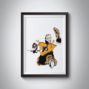 Ron Hextall Art Print - Original Illustration of the Legendary Philadelphia Flyers Goalie  // philly fans // hockey gift // sports poster