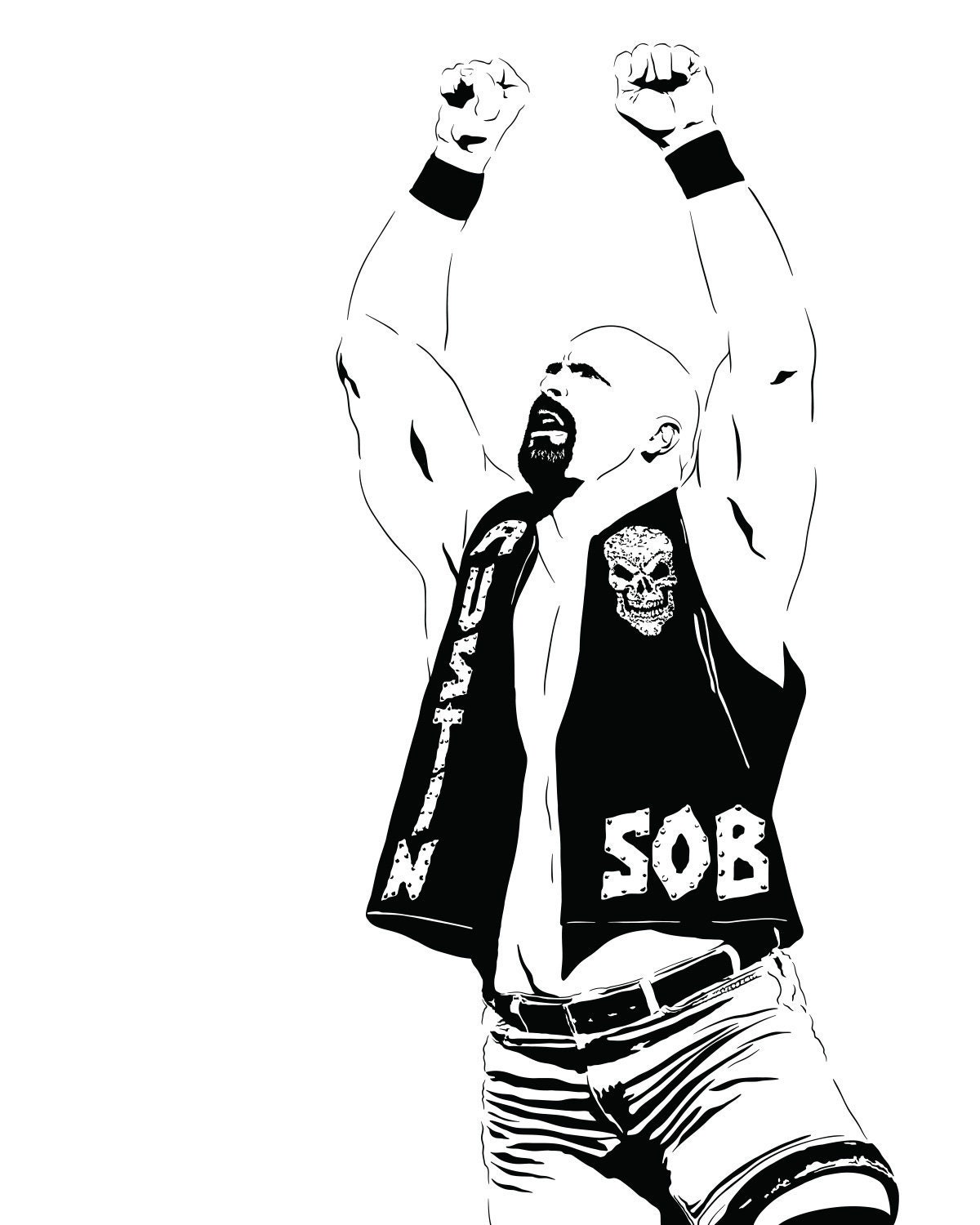Stone Cold Steve Austin Art Print Original Poster of the Etsy