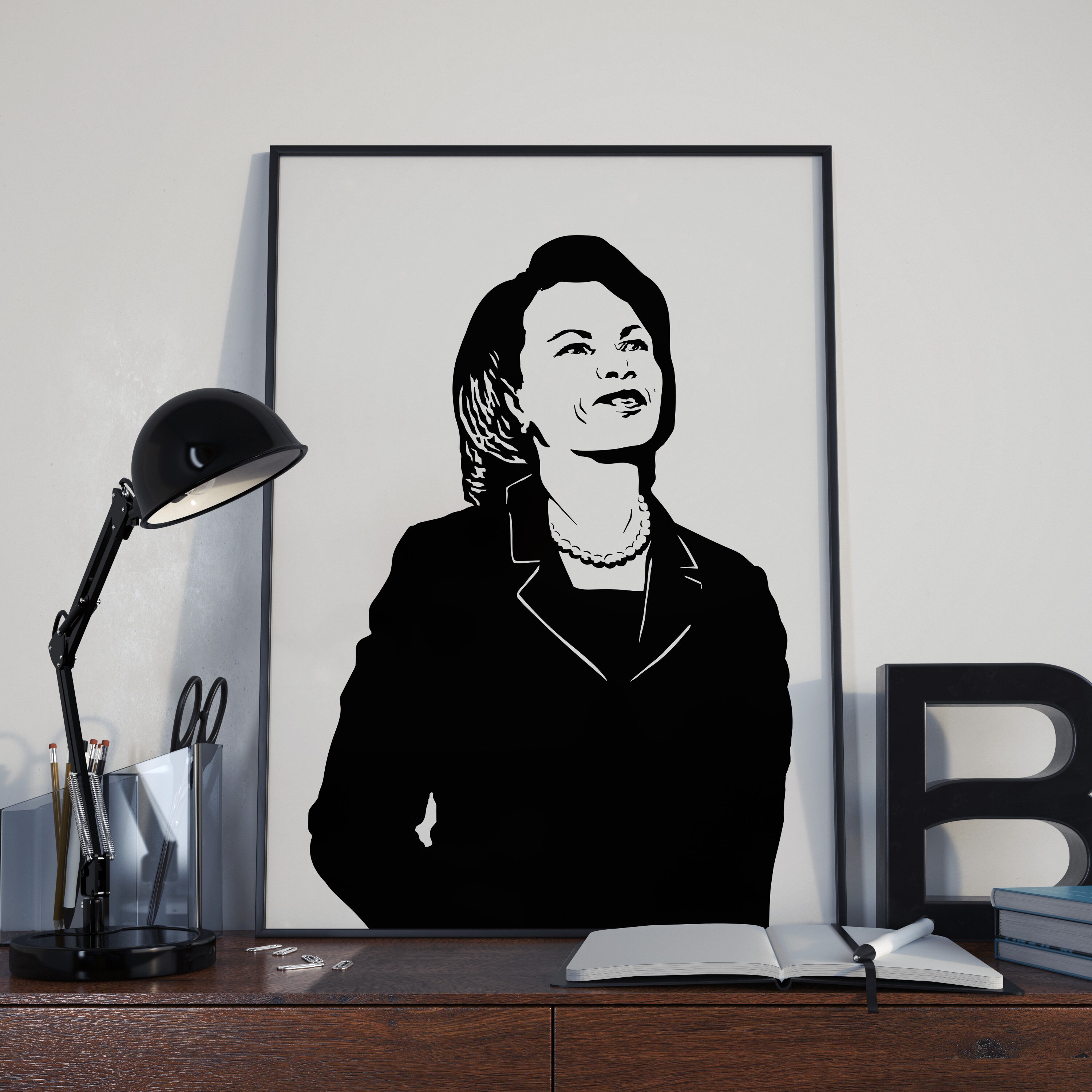 Condoleezza Rice Art Print Ilustración de la primera mujer | Etsy