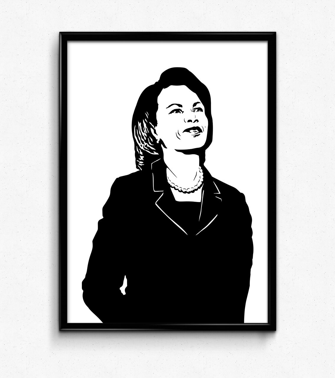 Condoleezza Rice Art Print Ilustración de la primera mujer | Etsy