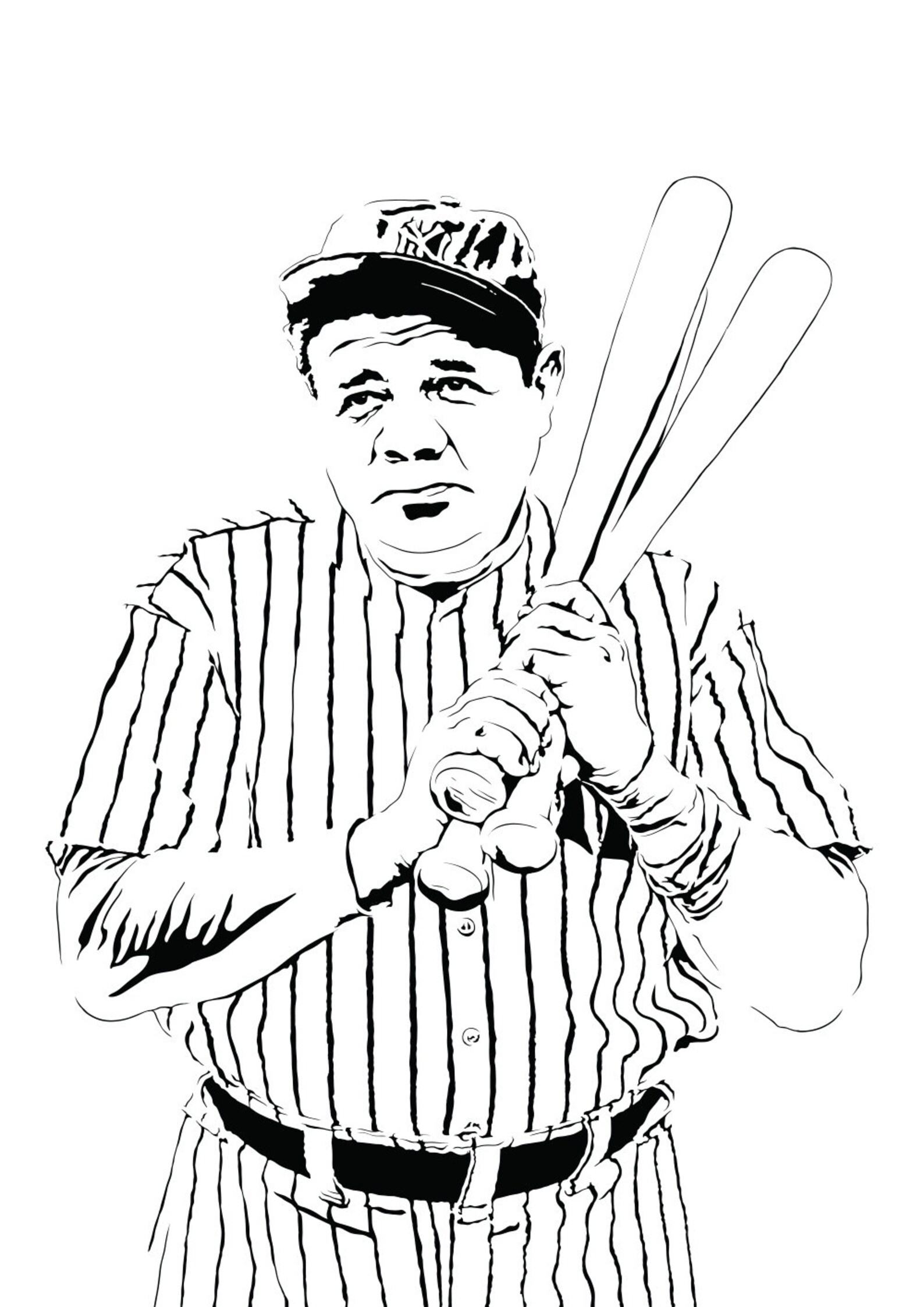 Babe Ruth Art Print Awesome Illustration - Il 1588xN.2278831841 Exwg 