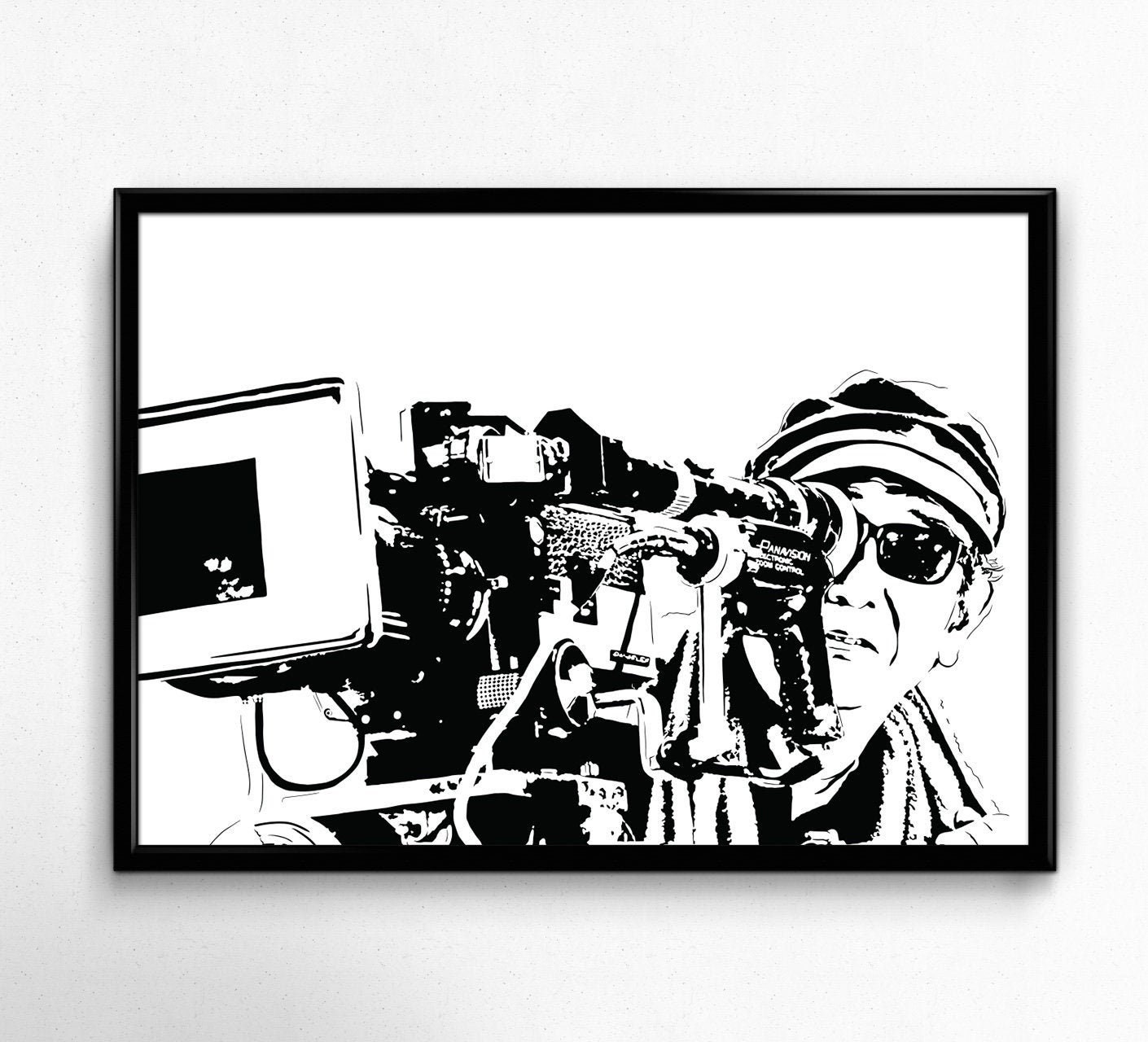 Akira Kurosawa Art Print - Awesome Illustration of the Legendary Janases Director // film fans // japanese artwork // japanophiles gift