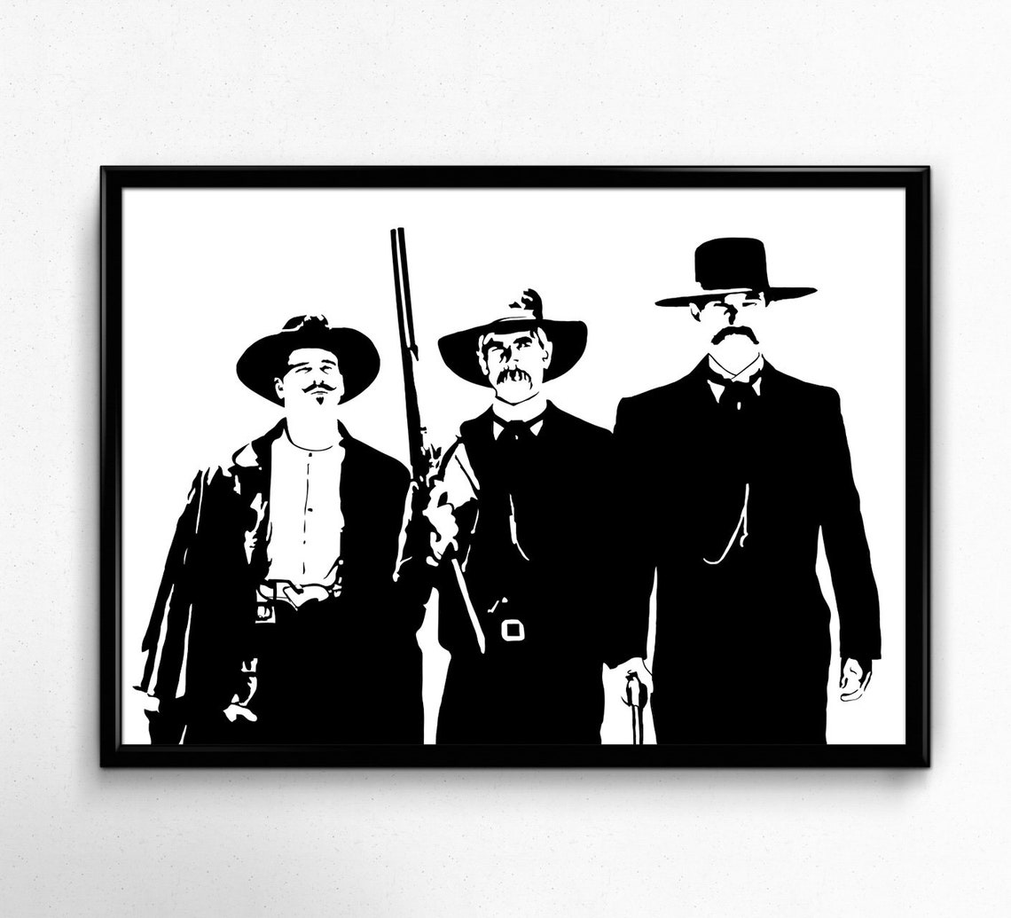 Tombstone Art Print Illustration of Classic Western Film - Etsy