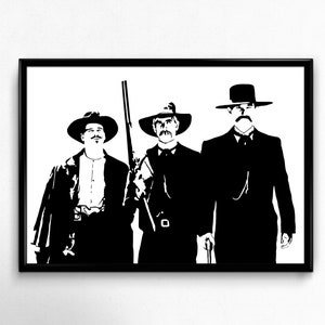 Tombstone Art Print - Illustration of Classic Western Film Starring ...