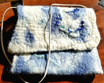 Wet Felted Clutch Bag