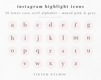 Alphabet Instagram Text Highlights 130 Instagram Highlight Etsy