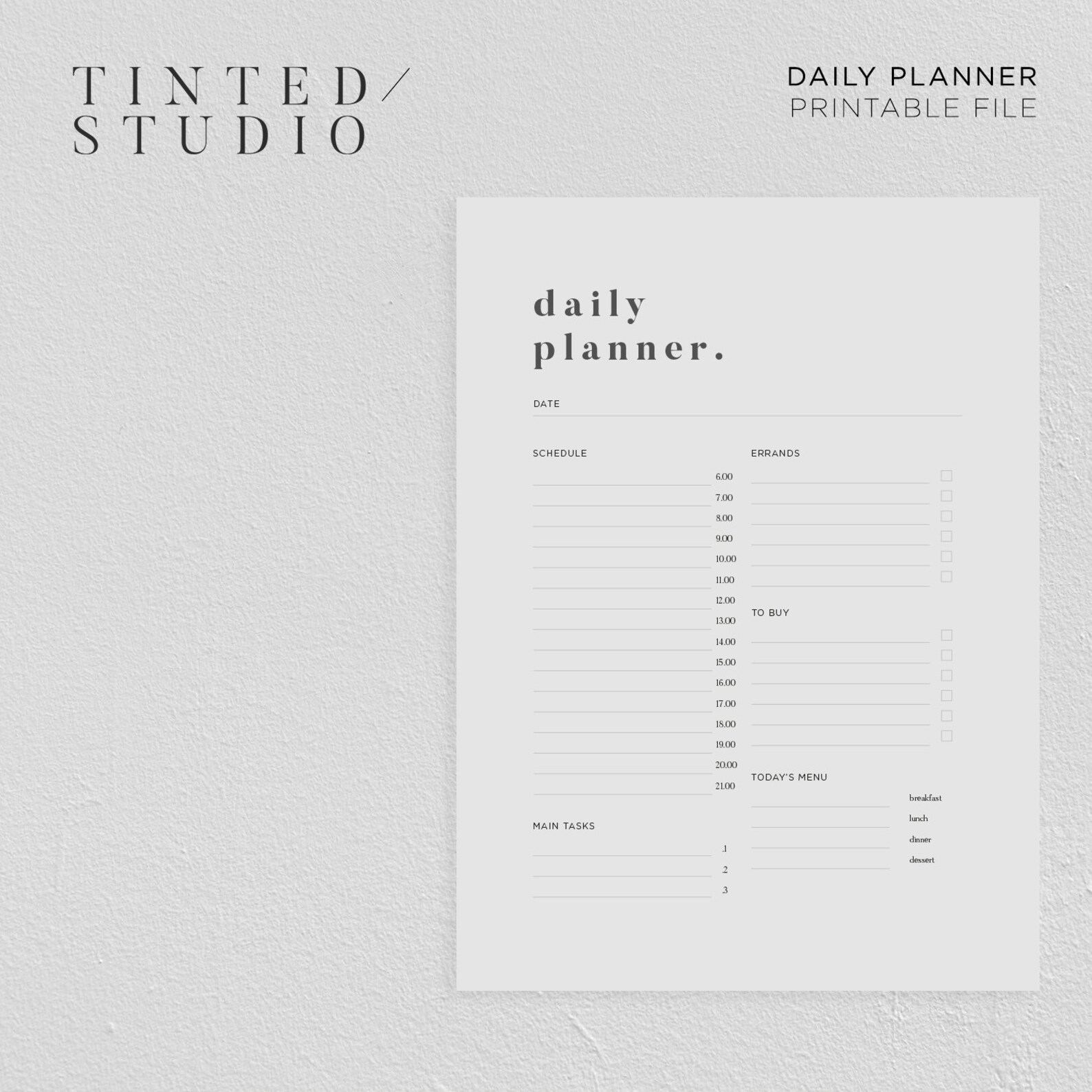 Daily Printable Planner Collection 01 to Do Lists A4 Etsy UK