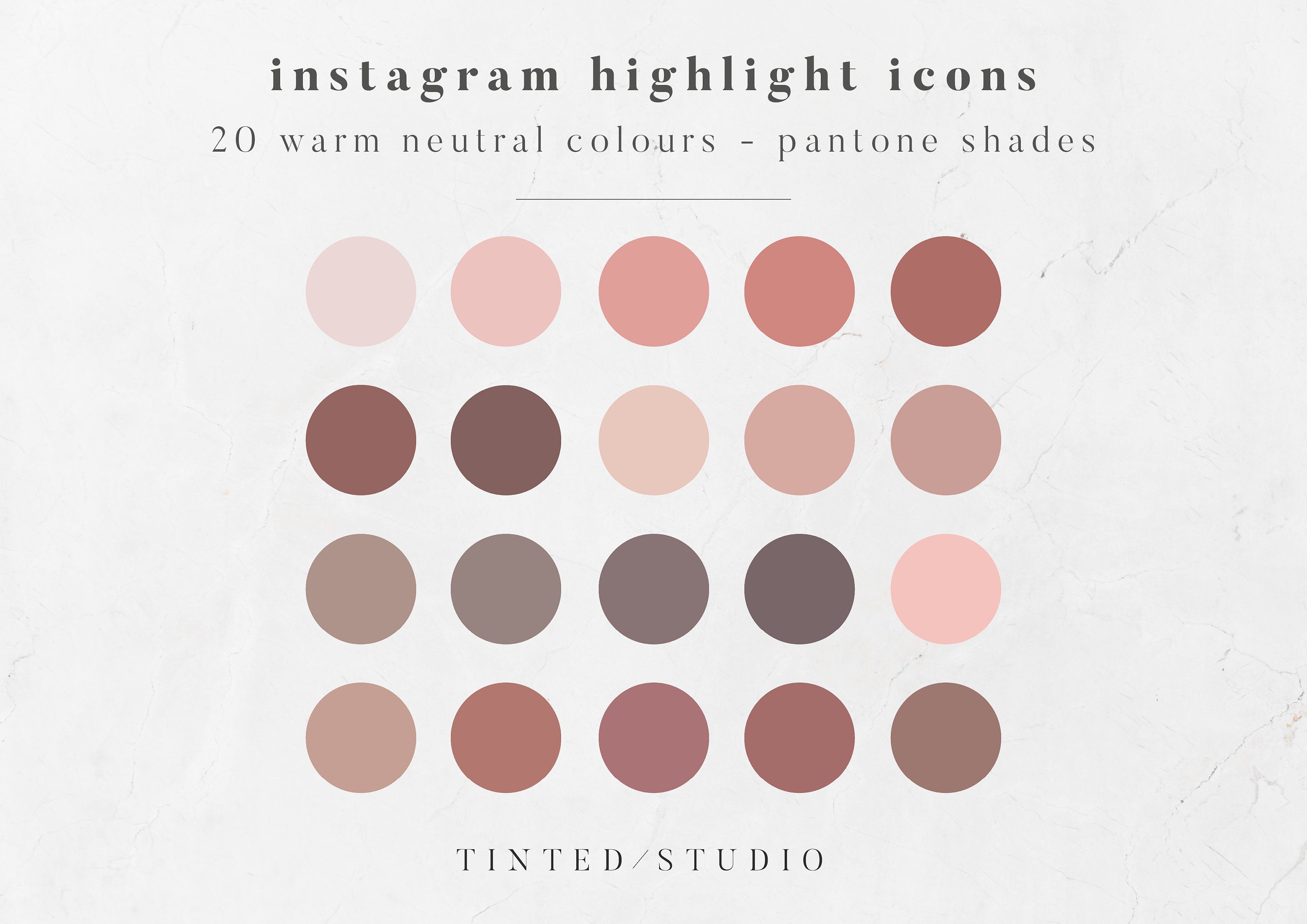 20 Instagram Story Highlight Icons Warm Neutral Solid - Etsy
