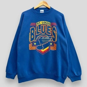 Majestic NHL ST LOUIS BLUES Long Sleeve Flex Bend Active Comfort Hockey  Shirt XL