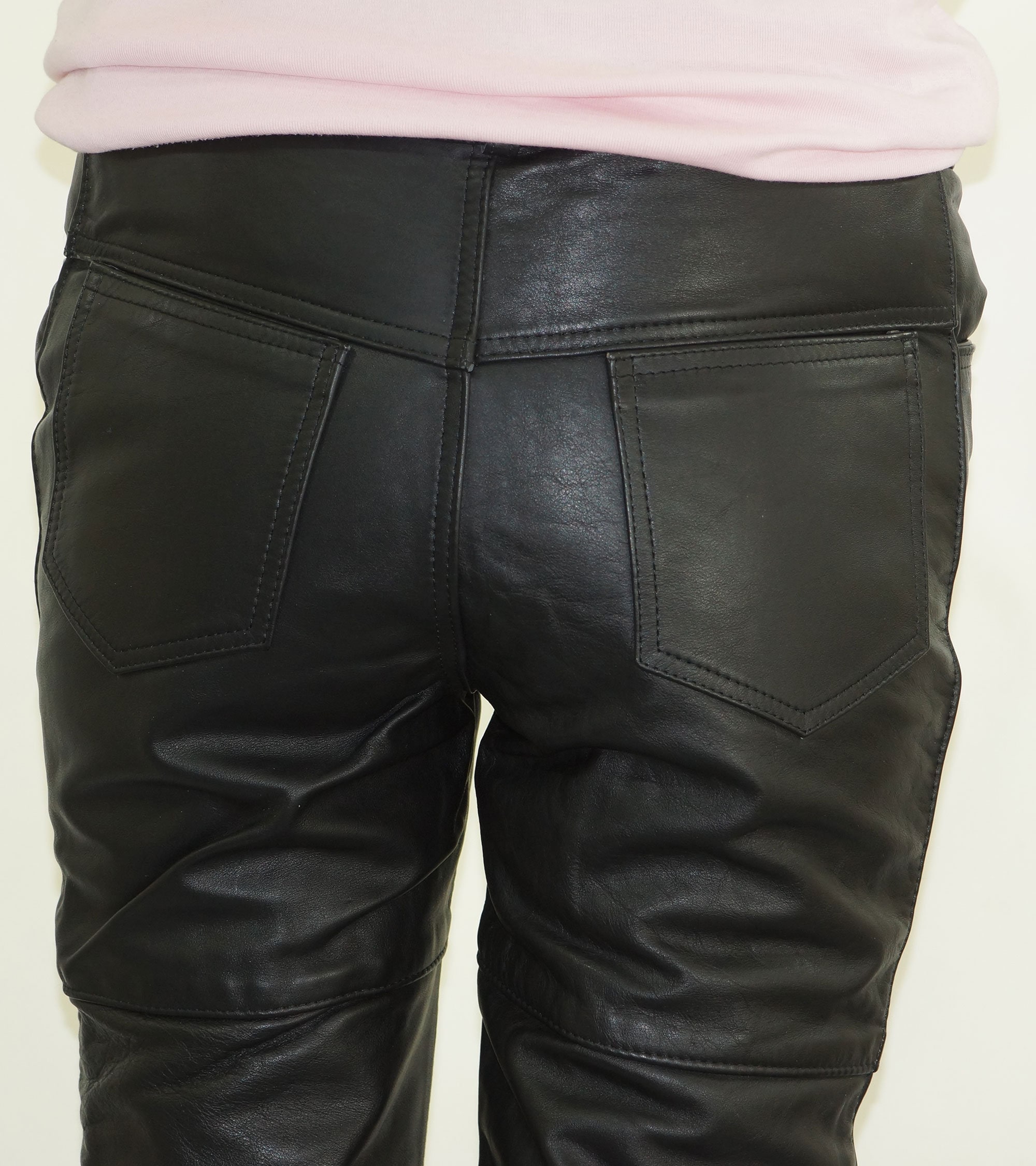 Men's Black Thick Leather Pants , Vintage Motocycle, Size 48 - Etsy