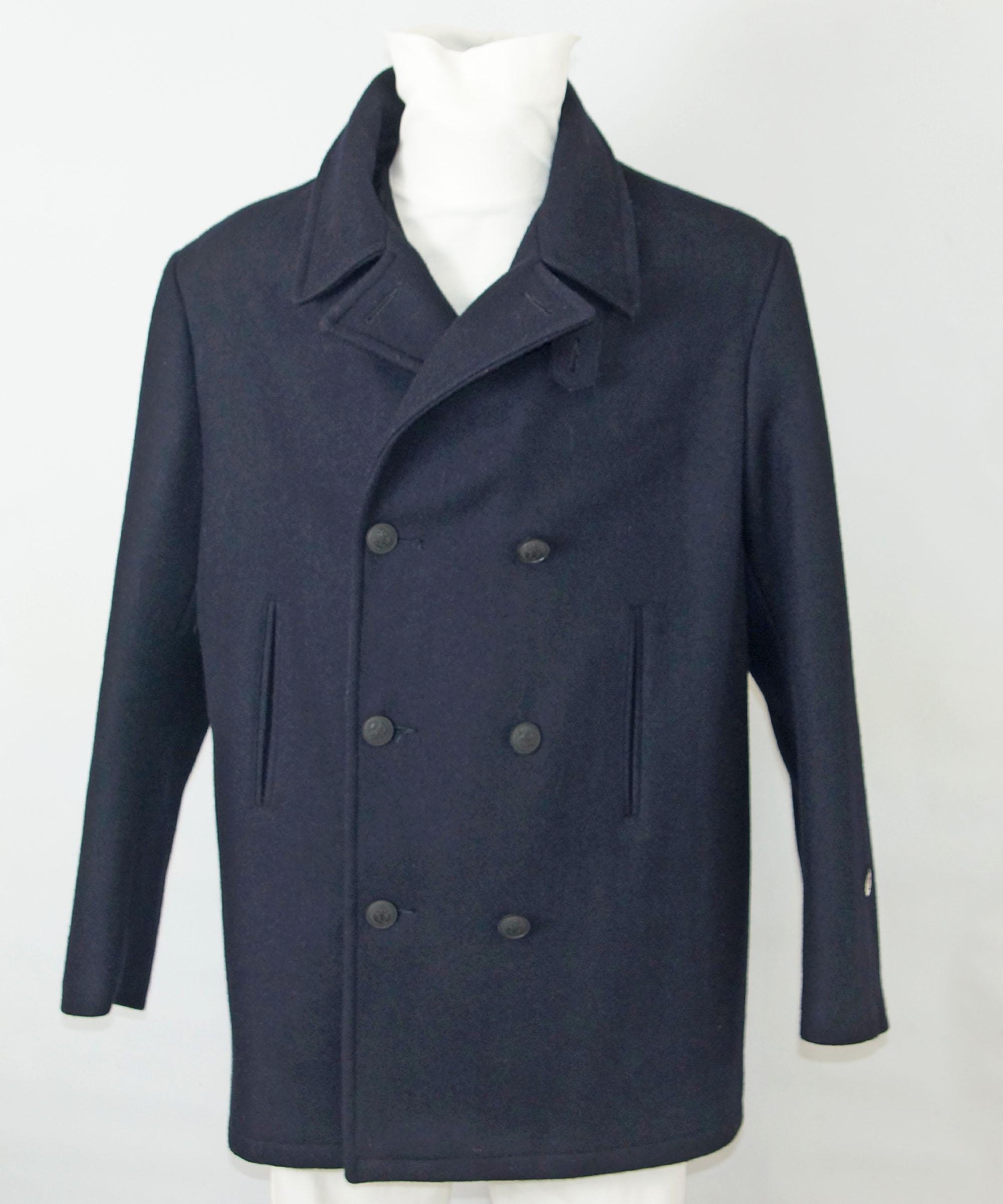 ジャケット・アウター ENGINEERED GARMENTS REEFER JACKET NAVY Engineered Garments Reefer Jacket, Black/Navy Geo Jacquard