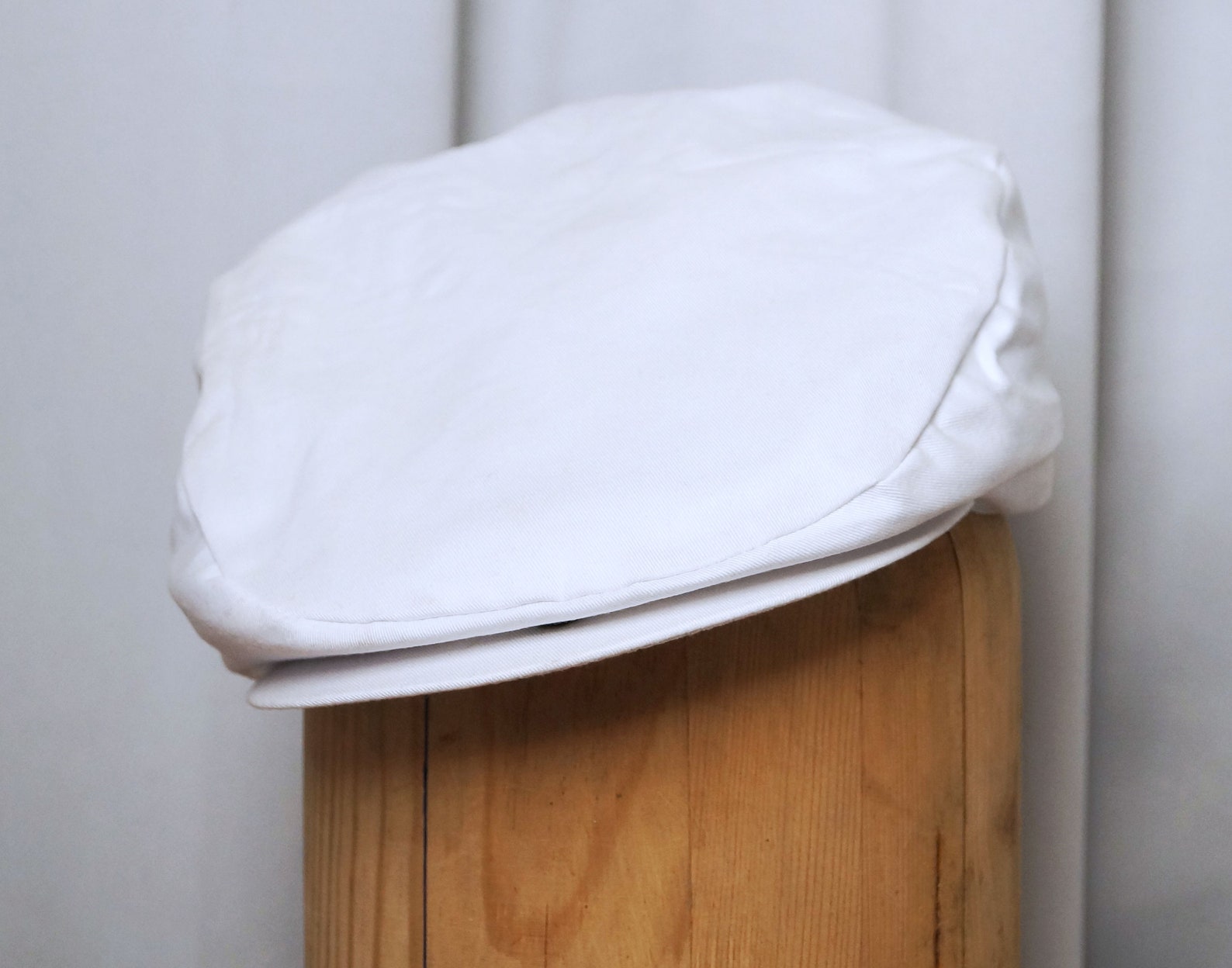 Two Classic white flat Caps. 100 cotton size 58cm and 59cm Etsy