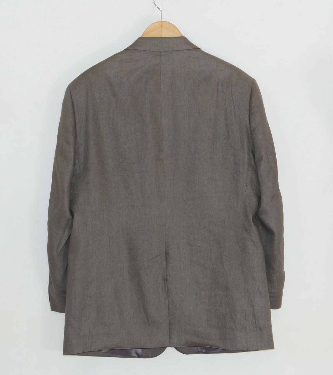 MEN'S Pure Linen Gray Jacket Vintage Style Linen Button Down Blazer. - Etsy