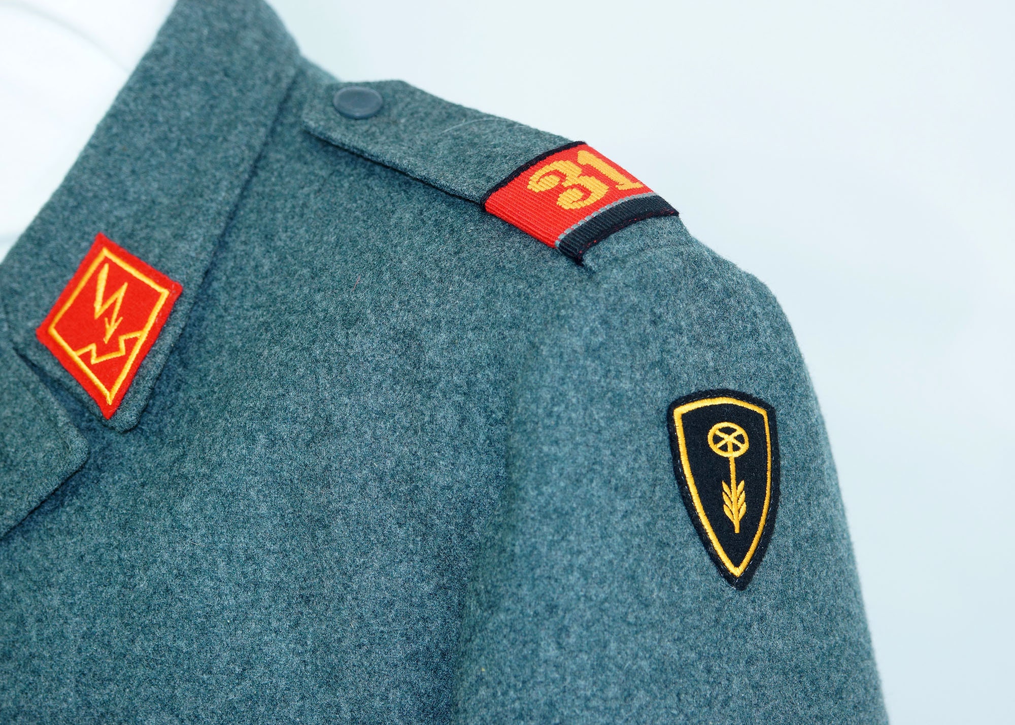 Swiss Army Military Jacket Uniform Gray Wool Blend Trench