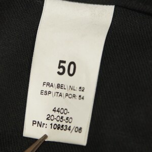 May include: White tag with black text indicating sizes for different countries. The tag reads "50 FRA/BEL/NL: 52 ESP/ITA/POR: 54 4400- 20-05-50 PNr: 109534/06"