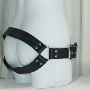 Black Leather Bondage Belt