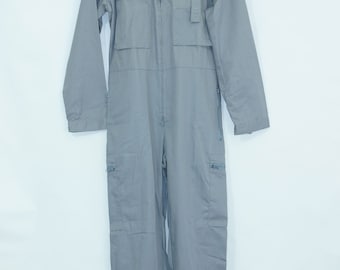 Vintage polycotton Work wear  Jumpsuit Overalls  long sleeve gray  Boiler Suit marked size  52