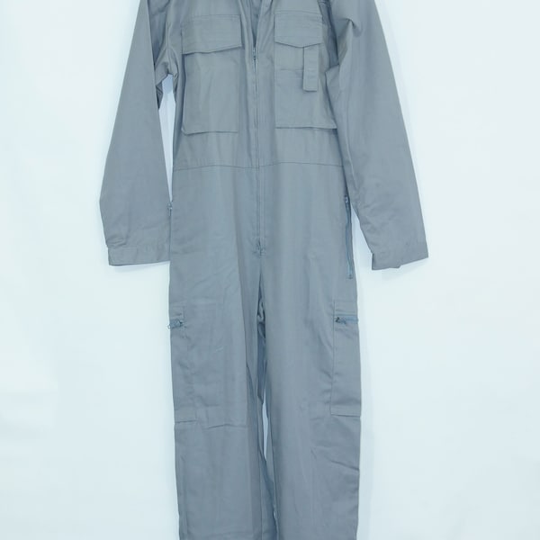 Vintage Polycotton Arbeitskleidung Overall Overall lange Ärmel grauer Overall mit Größe 52 markiert