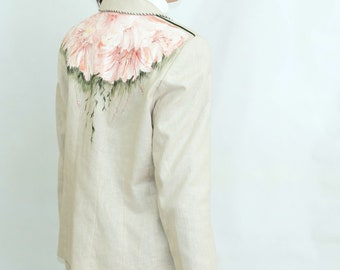 Unique Cotton Tyrolean Jacket Austrian Women's Jacket